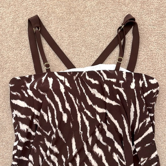Magicsuit On Safari Michelle Underwire Cross Front Animal Tankini Top - Size 12 - Picture 6 of 10